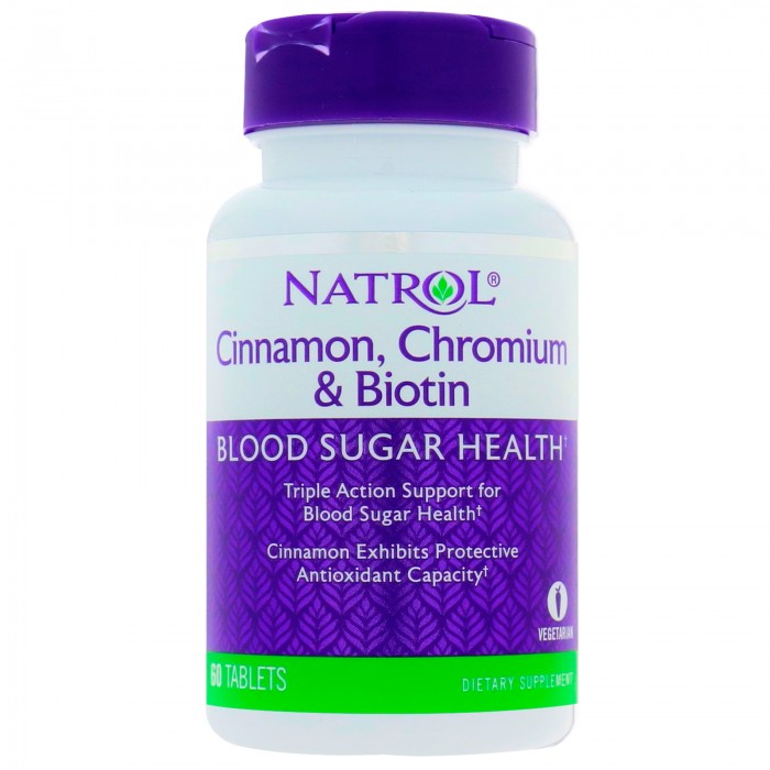 Natrol - Cinnamon Chromium Biotin / 60 tab